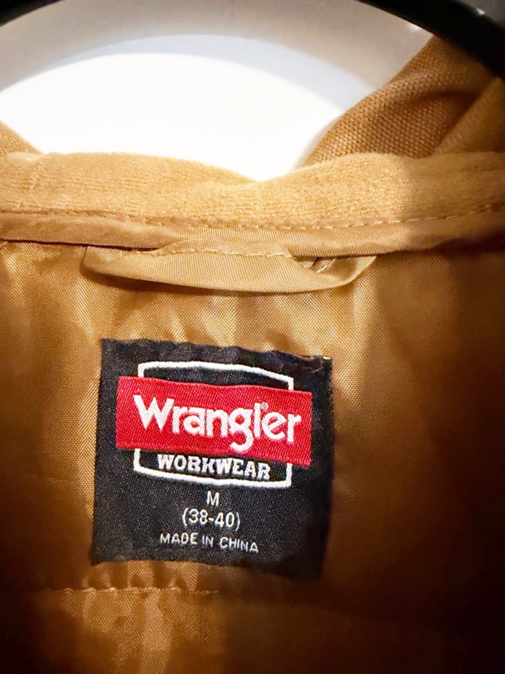 Wrangler Workwear Men's Brown Quilted Lined Hooded Duck Canvas Vest M - Picture 6 of 8